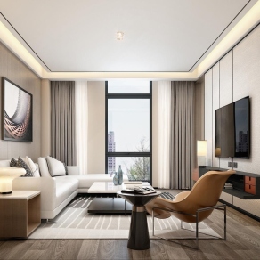 现代酒店客房3D模型下载